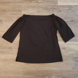 Theory Black Off-shoulder 3/4 Sleeves Jr. Medium